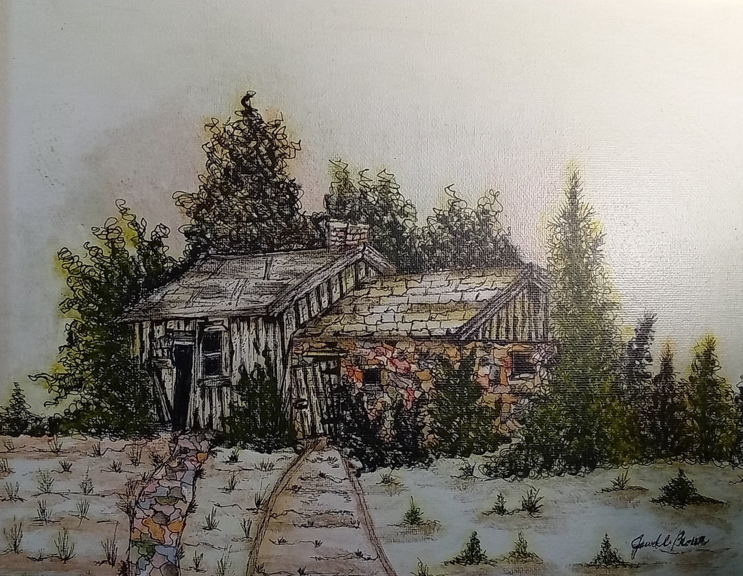 Cabin Retreat Original Painting
