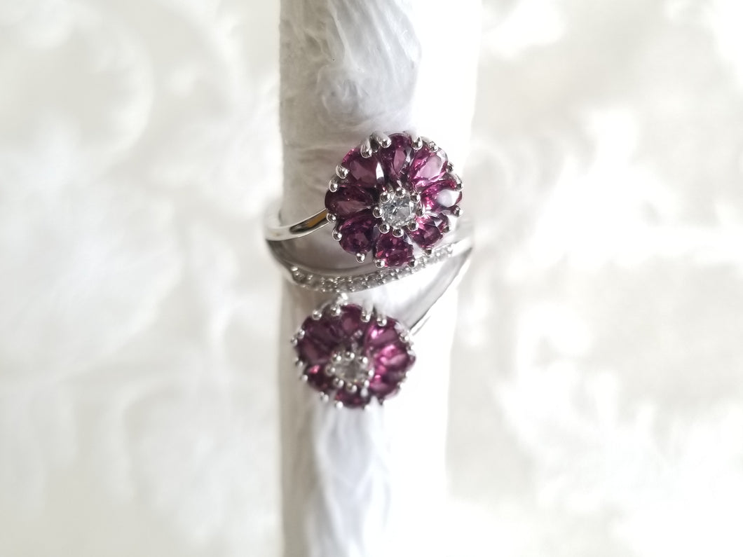 Purple Rhodolite Cocktail Ring