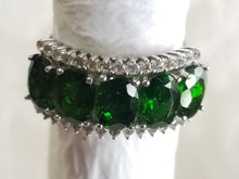 Load image into Gallery viewer, Green Diopside 5 Gemstone Cocktail Ring
