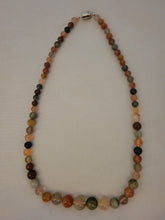 Load image into Gallery viewer, GOLD-MULTI SHADES BEADED NECKLACE
