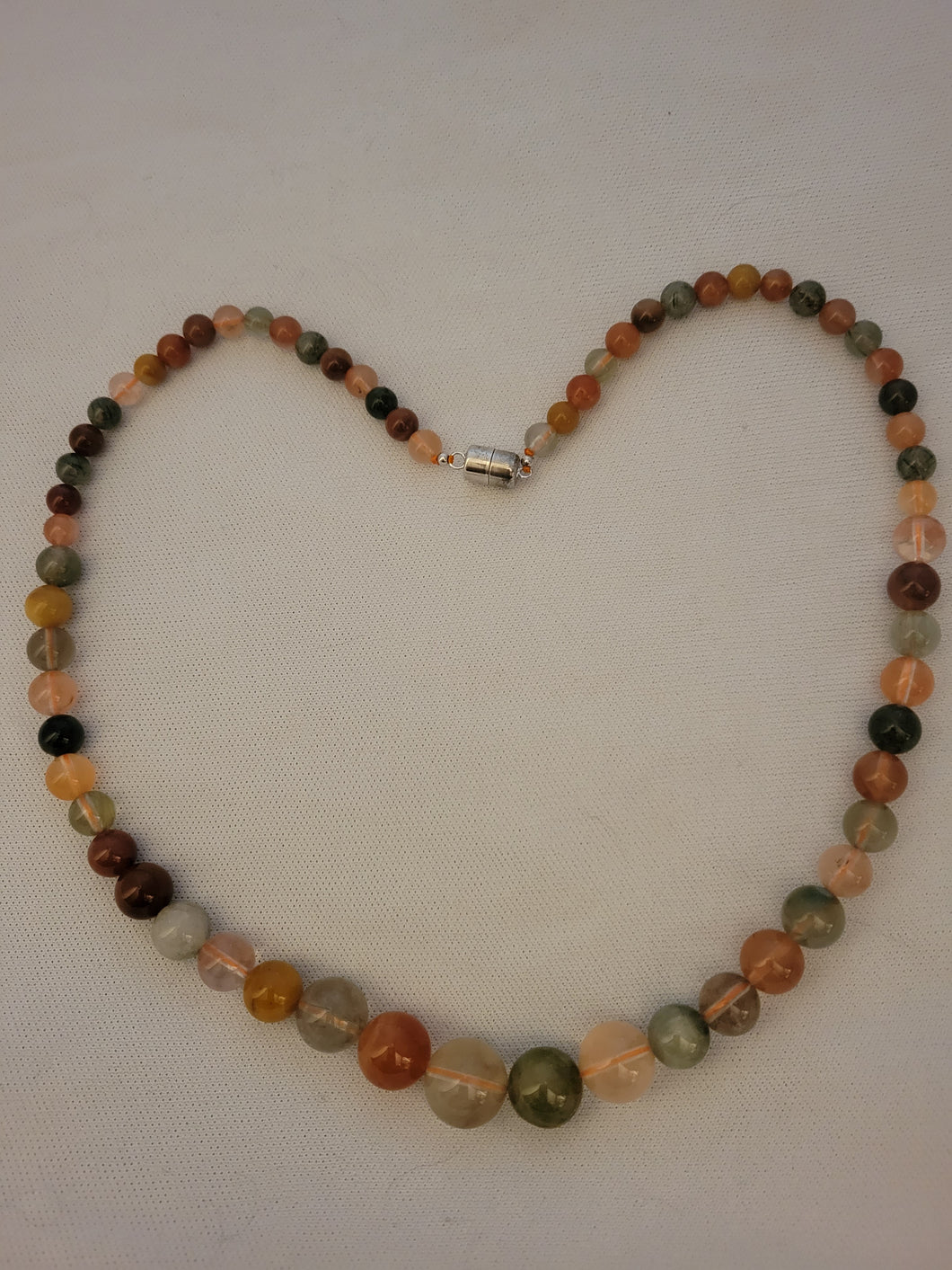 GOLD-MULTI SHADES BEADED NECKLACE